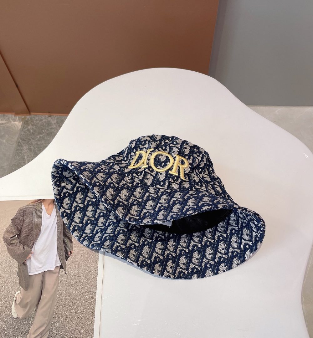 Christian Dior Jack Dior Bucket Hat Blue Hat