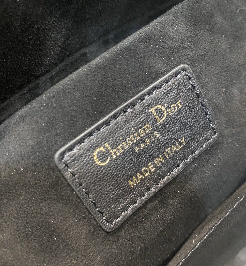 1:1 Replica Christian Dior Lady D-Joy Bag Black Cannage with Beaded Motif, For Women Women's Handbags, 26cm CD M0540SNEA_M900