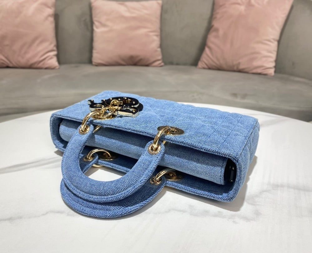 1:1 Replica Christian Dior Lady D-Joy Bag Blue, For Women, Women’s Handbags 26cm/10in CD M0540WTJA_M928