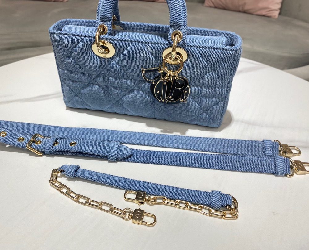 1:1 Replica Christian Dior Lady D-Joy Bag Blue, For Women, Women’s Handbags 26cm/10in CD M0540WTJA_M928