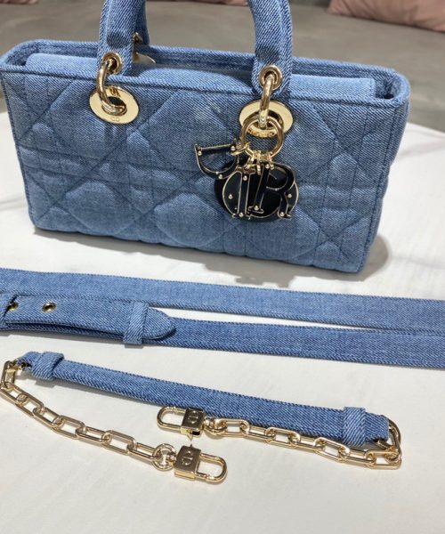 1:1 Replica Christian Dior Lady D-Joy Bag Blue, For Women, Women’s Handbags 26cm/10in CD M0540WTJA_M928