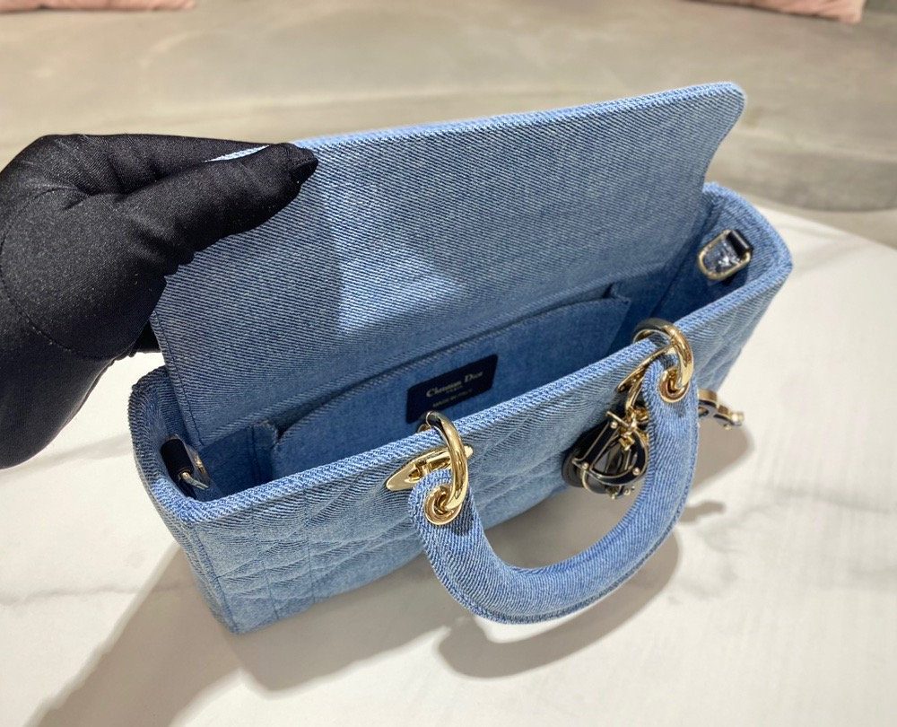 1:1 Replica Christian Dior Lady D-Joy Bag Blue, For Women, Women’s Handbags 26cm/10in CD M0540WTJA_M928