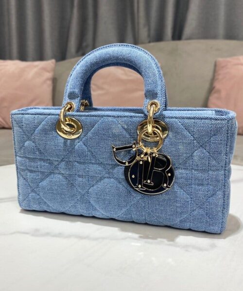 1:1 Replica Christian Dior Lady D-Joy Bag Blue, For Women, Women’s Handbags 26cm/10in CD M0540WTJA_M928