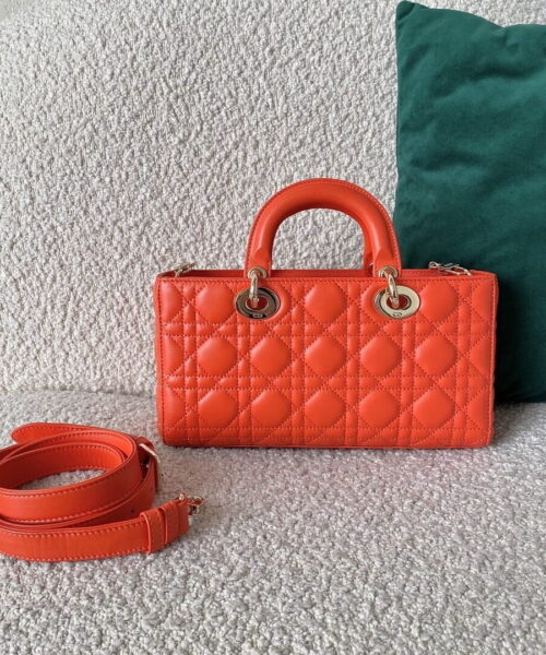 1:1 Replica Christian Dior Lady D-Joy Bag, Orange, For Women Women's Handbags, 26cm CD