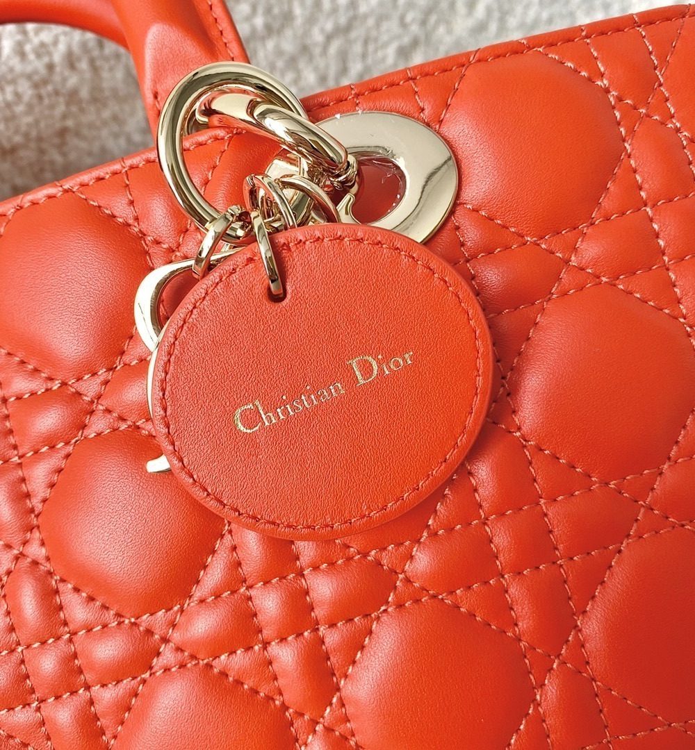 1:1 Replica Christian Dior Lady D-Joy Bag, Orange, For Women Women's Handbags, 26cm CD