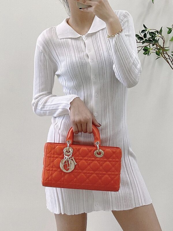 1:1 Replica Christian Dior Lady D-Joy Bag, Orange, For Women Women's Handbags, 26cm CD