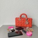 1:1 Replica Christian Dior Lady D-Joy Bag, Orange, For Women Women's Handbags, 26cm CD