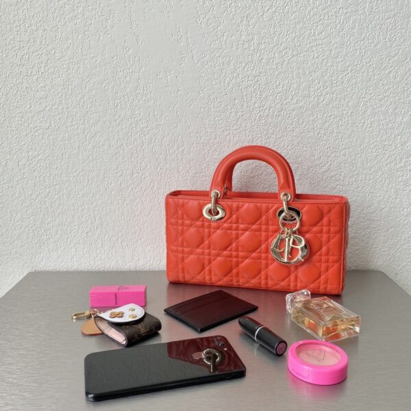 1:1 Replica Christian Dior Lady D-Joy Bag, Orange, For Women Women's Handbags, 26cm CD