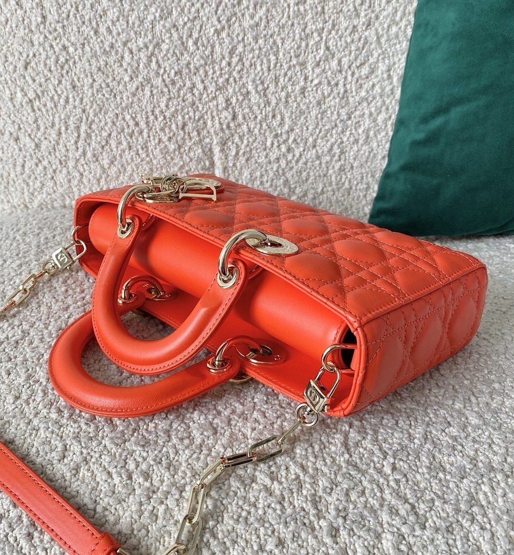 1:1 Replica Christian Dior Lady D-Joy Bag, Orange, For Women Women's Handbags, 26cm CD