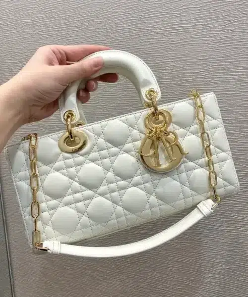 1:1 Replica Christian Dior Lady D-Joy Bag, White, For Women Women's Handbags, 26cm CD