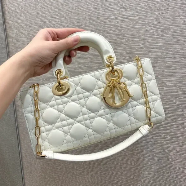 1:1 Replica Christian Dior Lady D-Joy Bag, White, For Women Women's Handbags, 26cm CD