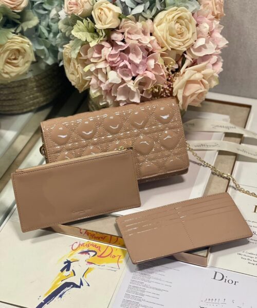 1:1 Replica Christian Dior Lady Dior Pouch Beige, For Women, Women’s Handbags 8.5in/21.5cm CD S0204OVRB_M45M