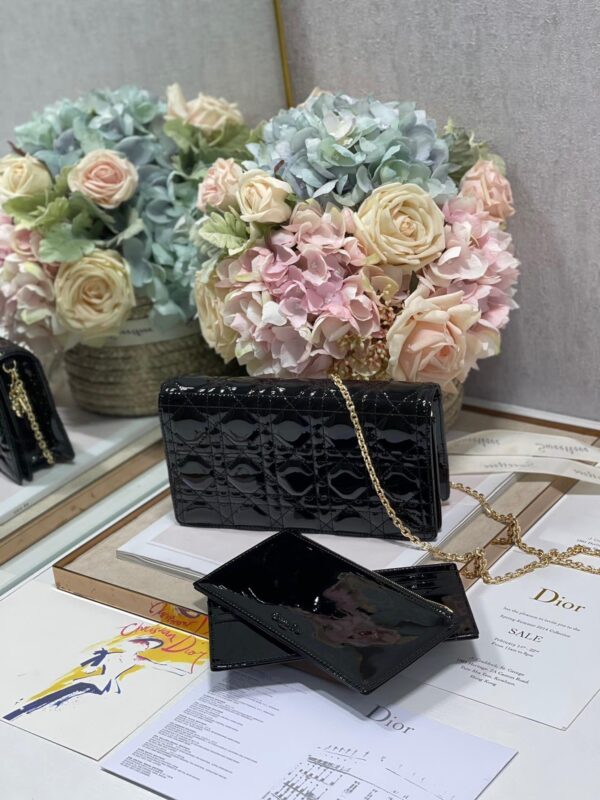 1:1 Replica Christian Dior Lady Dior Pouch Black, For Women, Women’s Handbags 8.5in/21.5cm CD S0204OVRB_M900
