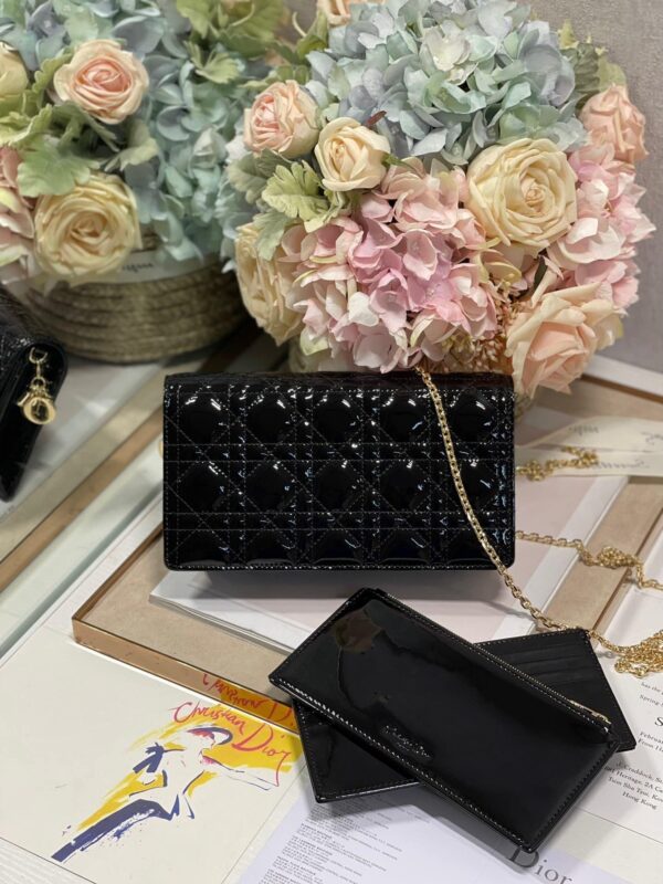 1:1 Replica Christian Dior Lady Dior Pouch Black, For Women, Women’s Handbags 8.5in/21.5cm CD S0204OVRB_M900