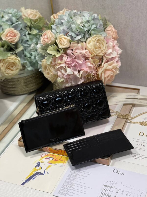 1:1 Replica Christian Dior Lady Dior Pouch Black, For Women, Women’s Handbags 8.5in/21.5cm CD S0204OVRB_M900
