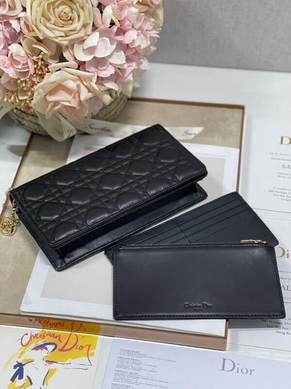 1:1 Replica Christian Dior Lady Dior Pouch Black, For Women, Women’s Handbags 8.5in/21.5cm CD S0204SLOI_M989