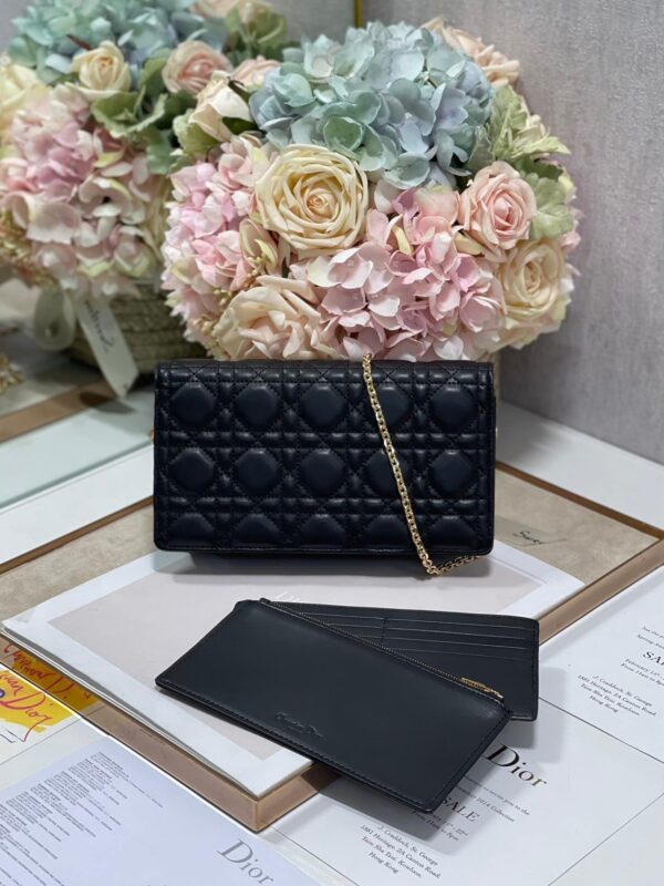 1:1 Replica Christian Dior Lady Dior Pouch Black, For Women, Women’s Handbags 8.5in/21.5cm CD S0204SLOI_M989
