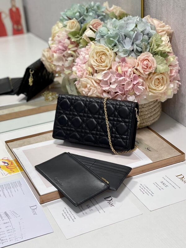1:1 Replica Christian Dior Lady Dior Pouch Black, For Women, Women’s Handbags 8.5in/21.5cm CD S0204SLOI_M989