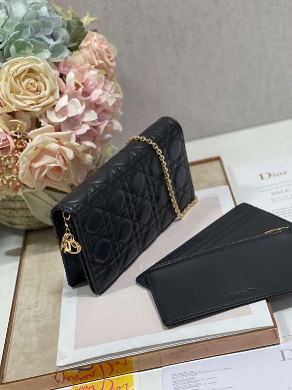 1:1 Replica Christian Dior Lady Dior Pouch Black, For Women, Women’s Handbags 8.5in/21.5cm CD S0204SLOI_M989