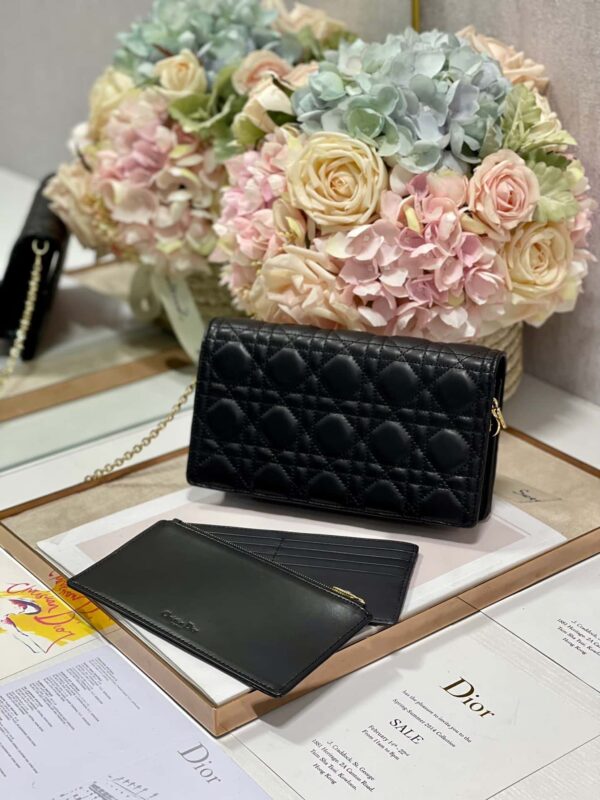 1:1 Replica Christian Dior Lady Dior Pouch Black, For Women, Women’s Handbags 8.5in/21.5cm CD S0204SLOI_M989