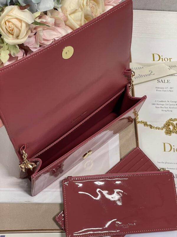 1:1 Replica Christian Dior Lady Dior Pouch Crimson, For Women, Women’s Handbags 8.5in/21.5cm CD