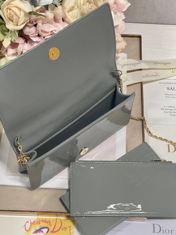 1:1 Replica Christian Dior Lady Dior Pouch Gray, For Women, Women’s Handbags 8.5in/21.5cm CD S0204OVRB_M41G