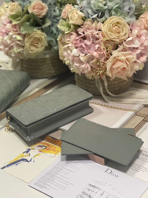 1:1 Replica Christian Dior Lady Dior Pouch Gray, For Women, Women’s Handbags 8.5in/21.5cm CD S0204OVRB_M41G