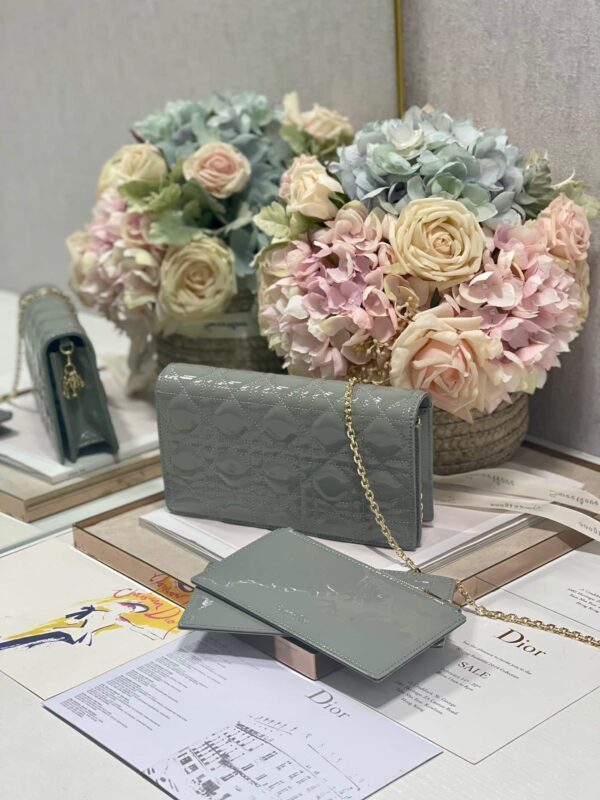 1:1 Replica Christian Dior Lady Dior Pouch Gray, For Women, Women’s Handbags 8.5in/21.5cm CD S0204OVRB_M41G