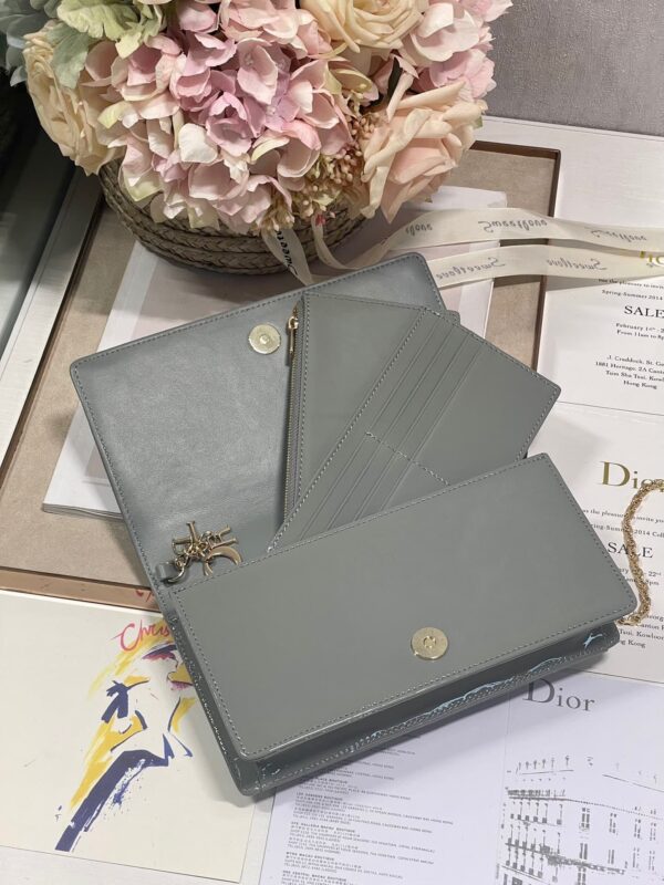 1:1 Replica Christian Dior Lady Dior Pouch Gray, For Women, Women’s Handbags 8.5in/21.5cm CD S0204OVRB_M41G