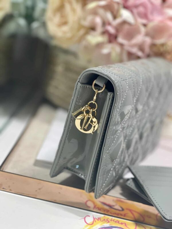 1:1 Replica Christian Dior Lady Dior Pouch Gray, For Women, Women’s Handbags 8.5in/21.5cm CD S0204OVRB_M41G