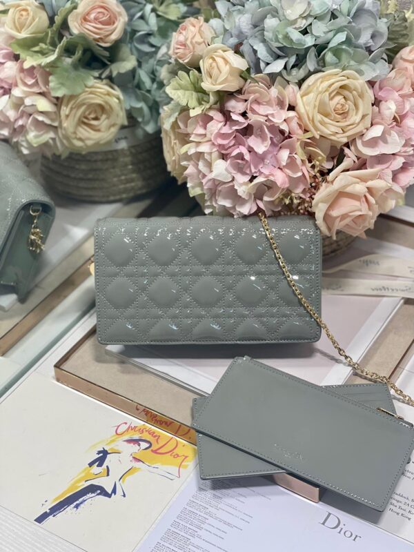 1:1 Replica Christian Dior Lady Dior Pouch Gray, For Women, Women’s Handbags 8.5in/21.5cm CD S0204OVRB_M41G