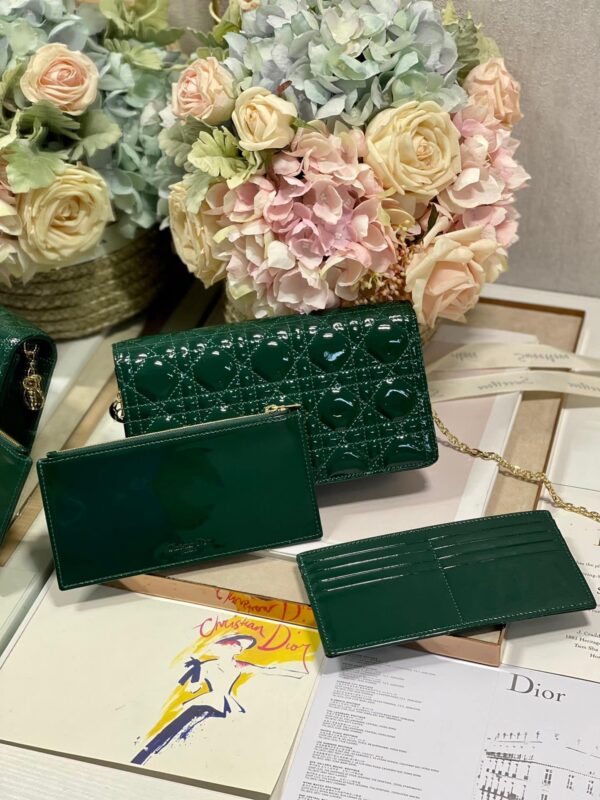 1:1 Replica Christian Dior Lady Dior Pouch Green, For Women, Women’s Handbags 8.5in/21.5cm CD