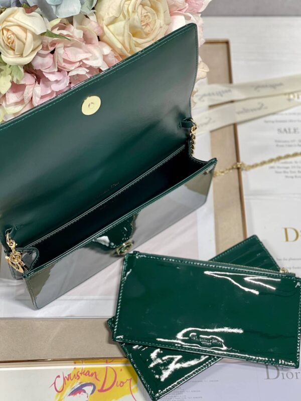 1:1 Replica Christian Dior Lady Dior Pouch Green, For Women, Women’s Handbags 8.5in/21.5cm CD