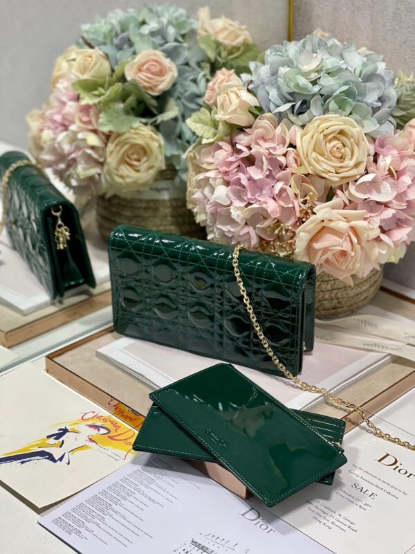 1:1 Replica Christian Dior Lady Dior Pouch Green, For Women, Women’s Handbags 8.5in/21.5cm CD