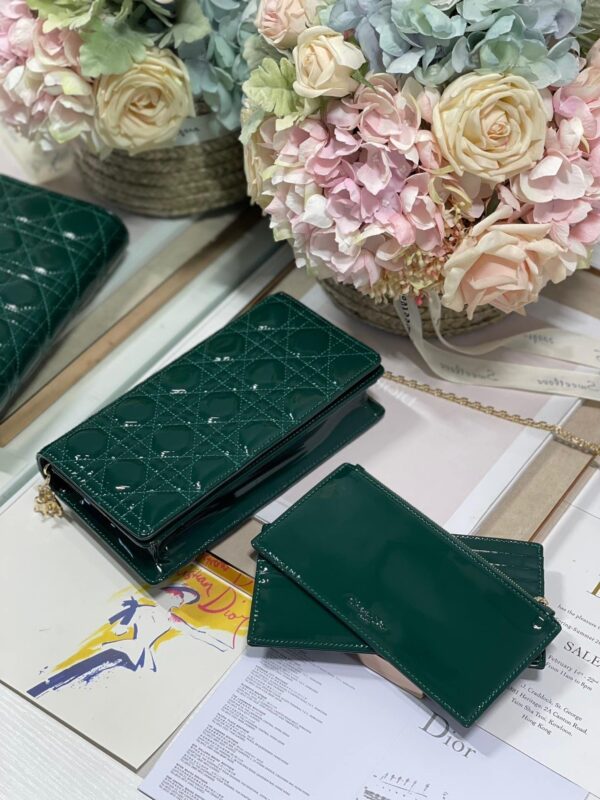 1:1 Replica Christian Dior Lady Dior Pouch Green, For Women, Women’s Handbags 8.5in/21.5cm CD