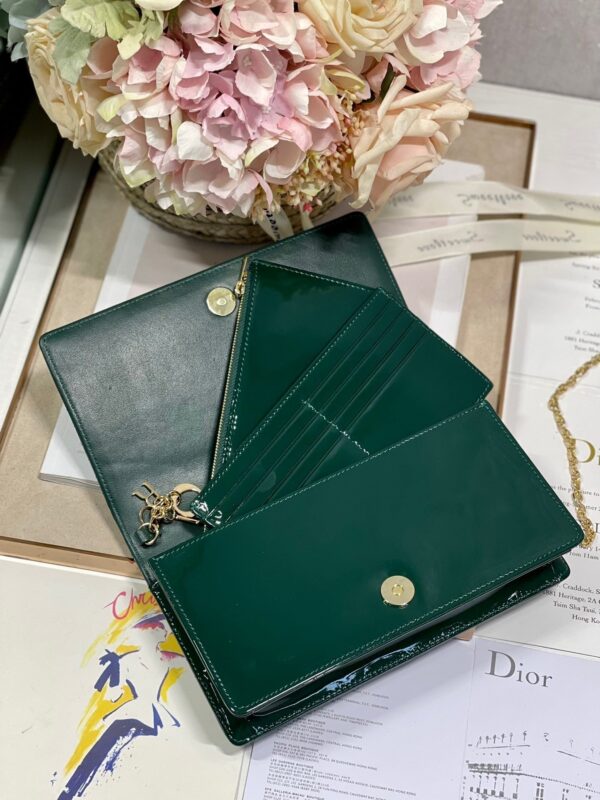 1:1 Replica Christian Dior Lady Dior Pouch Green, For Women, Women’s Handbags 8.5in/21.5cm CD