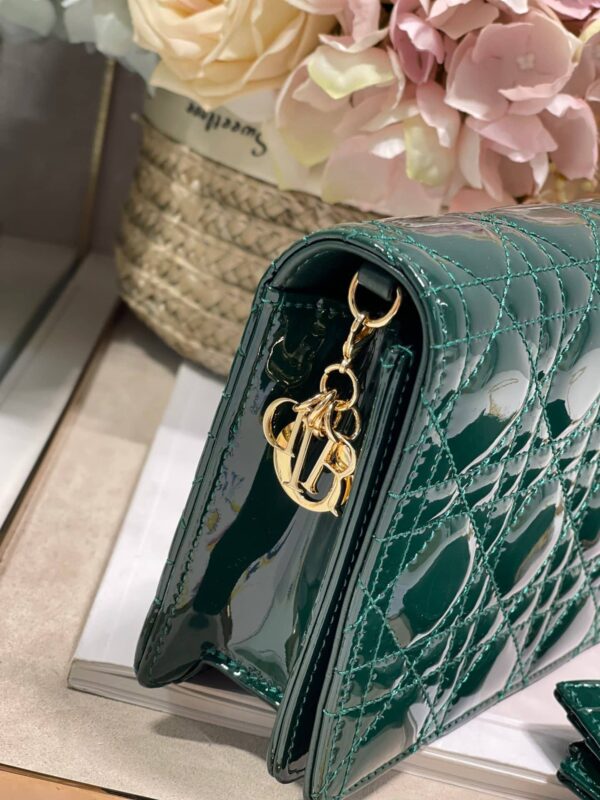 1:1 Replica Christian Dior Lady Dior Pouch Green, For Women, Women’s Handbags 8.5in/21.5cm CD