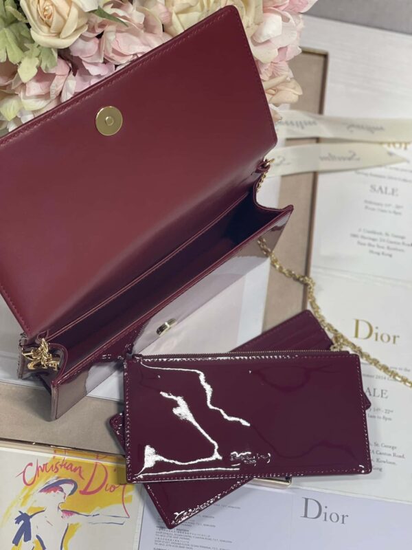 1:1 Replica Christian Dior Lady Dior Pouch Maroon, For Women, Women’s Handbags 8.5in/21.5cm CD