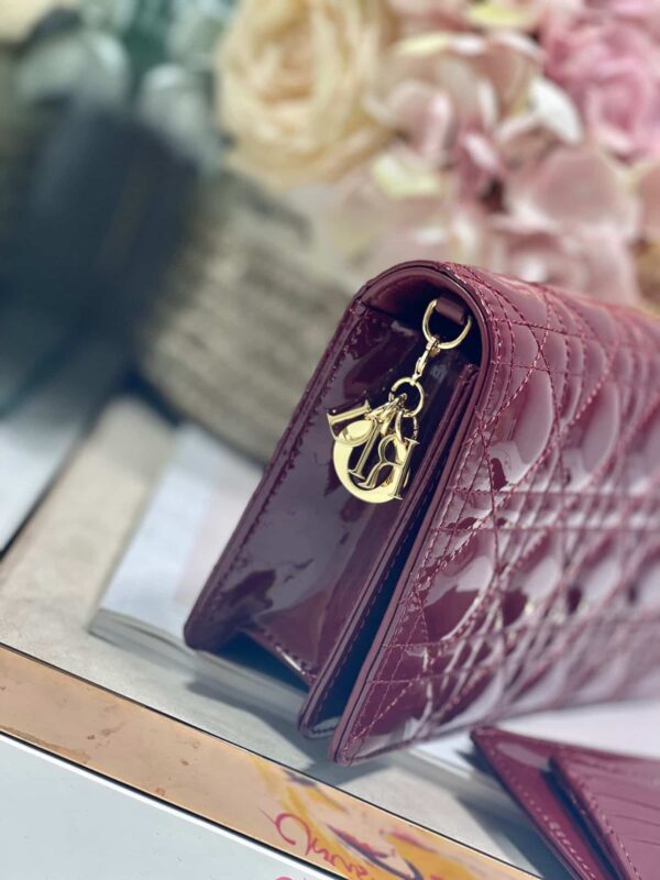 1:1 Replica Christian Dior Lady Dior Pouch Maroon, For Women, Women’s Handbags 8.5in/21.5cm CD