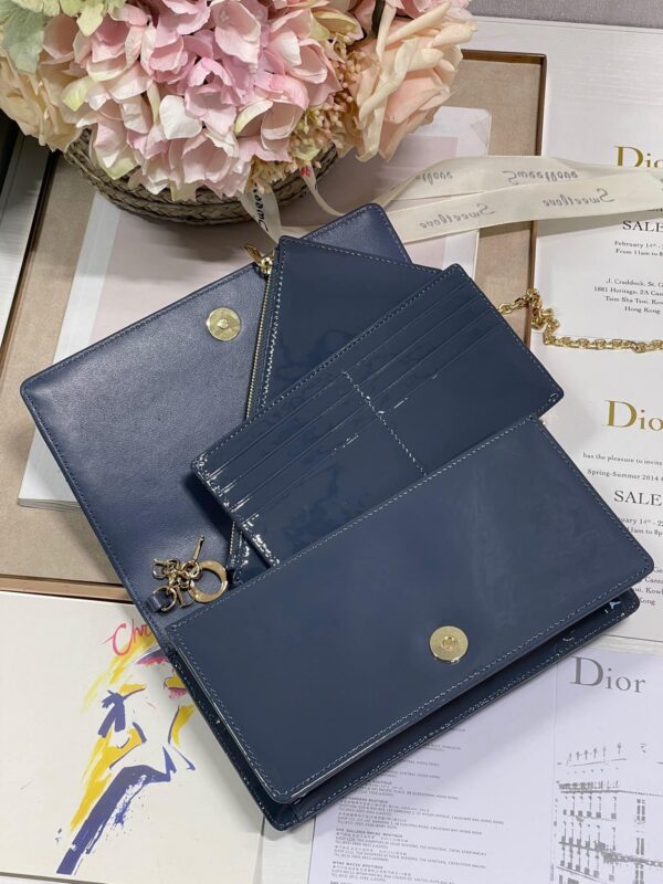 1:1 Replica Christian Dior Lady Dior Pouch Midnight Blue, For Women, Women’s Handbags 8.5in/21.5cm CD