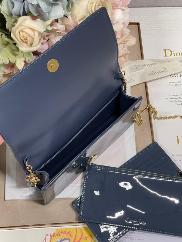 1:1 Replica Christian Dior Lady Dior Pouch Midnight Blue, For Women, Women’s Handbags 8.5in/21.5cm CD