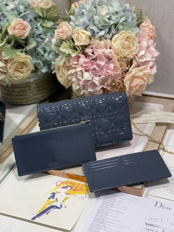 1:1 Replica Christian Dior Lady Dior Pouch Midnight Blue, For Women, Women’s Handbags 8.5in/21.5cm CD