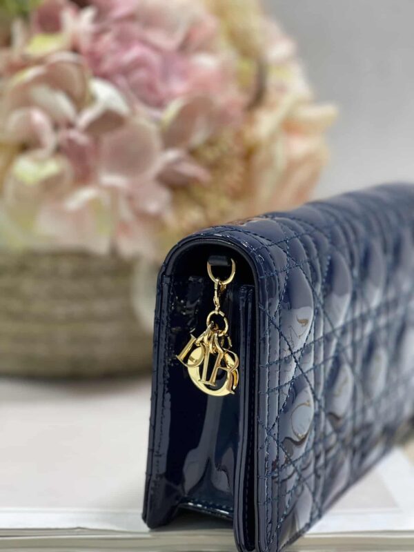 1:1 Replica Christian Dior Lady Dior Pouch Navy, For Women, Women’s Handbags 8.5in/21.5cm CD