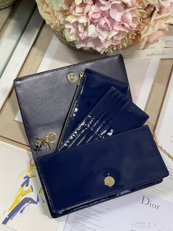 1:1 Replica Christian Dior Lady Dior Pouch Navy, For Women, Women’s Handbags 8.5in/21.5cm CD