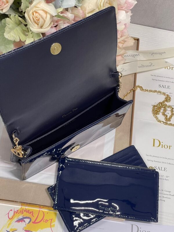 1:1 Replica Christian Dior Lady Dior Pouch Navy, For Women, Women’s Handbags 8.5in/21.5cm CD