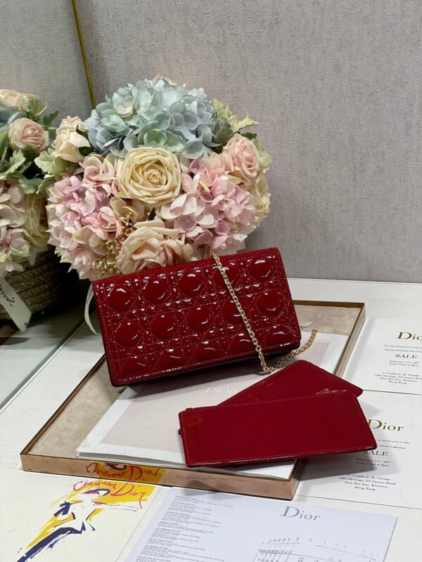 1:1 Replica Christian Dior Lady Dior Pouch Red, For Women, Women’s Handbags 8.5in/21.5cm CD S0204OVRB_M323