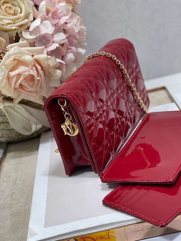 1:1 Replica Christian Dior Lady Dior Pouch Red, For Women, Women’s Handbags 8.5in/21.5cm CD S0204OVRB_M323