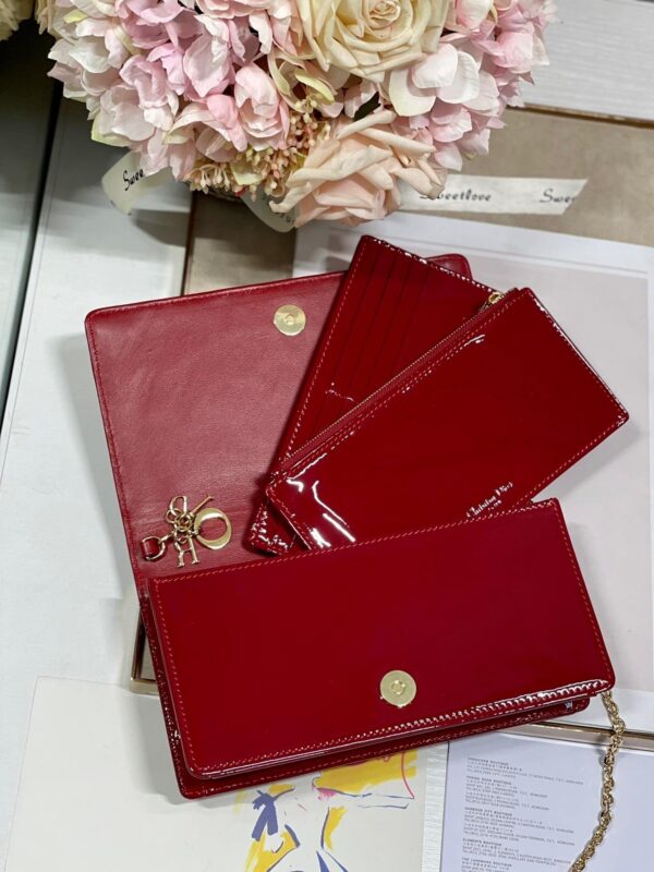 1:1 Replica Christian Dior Lady Dior Pouch Red, For Women, Women’s Handbags 8.5in/21.5cm CD S0204OVRB_M323