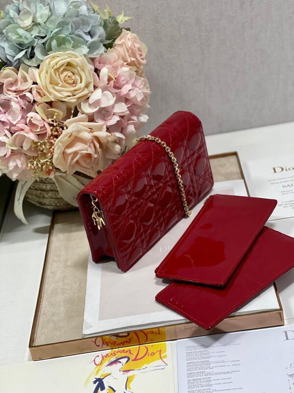 1:1 Replica Christian Dior Lady Dior Pouch Red, For Women, Women’s Handbags 8.5in/21.5cm CD S0204OVRB_M323