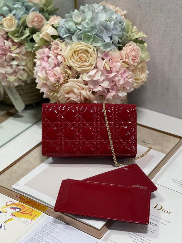 1:1 Replica Christian Dior Lady Dior Pouch Red, For Women, Women’s Handbags 8.5in/21.5cm CD S0204OVRB_M323